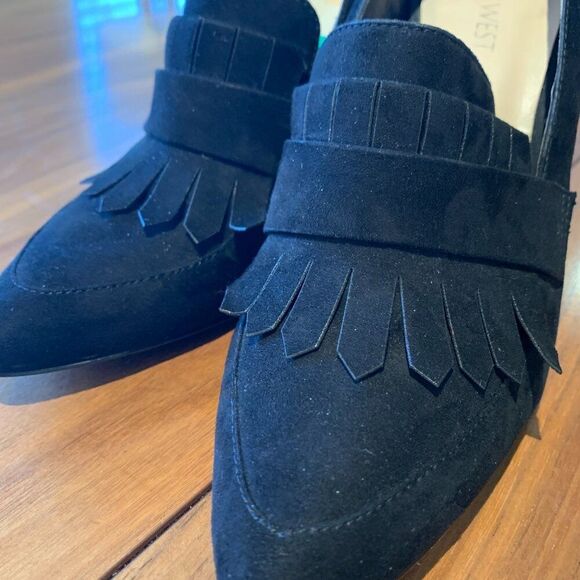 Skirt, plaid, kilt, high low hem, belted, sparkle lurex, EUC, sz Med, - Picture 14 of 15